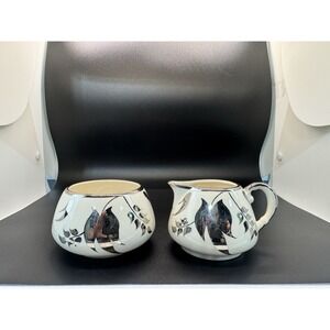 Vintage Sandland English Ware Creamer‎ and Sugar Bowl Lancaster England
